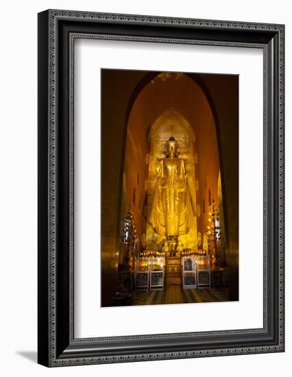 Golden Buddha Statue at Ananda Temple in Bagan, Myanmar-Harry Marx-Framed Photographic Print