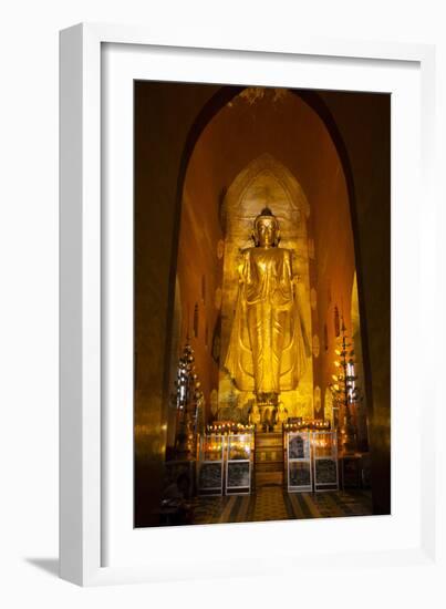 Golden Buddha Statue at Ananda Temple in Bagan, Myanmar-Harry Marx-Framed Photographic Print