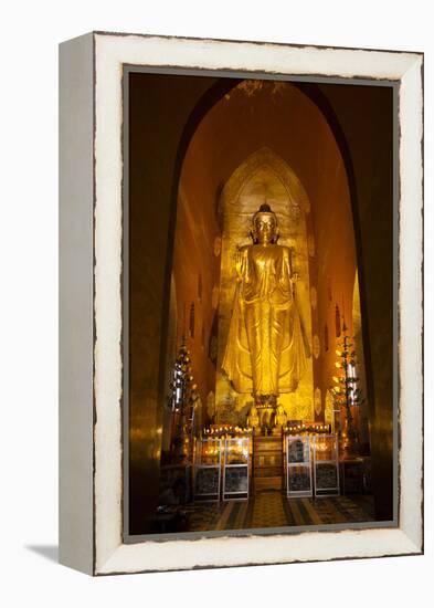 Golden Buddha Statue at Ananda Temple in Bagan, Myanmar-Harry Marx-Framed Premier Image Canvas