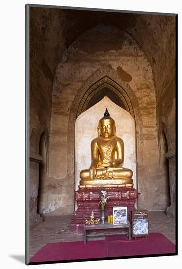 Golden Buddha Statue, Bagan, Myanmar-Harry Marx-Mounted Photographic Print