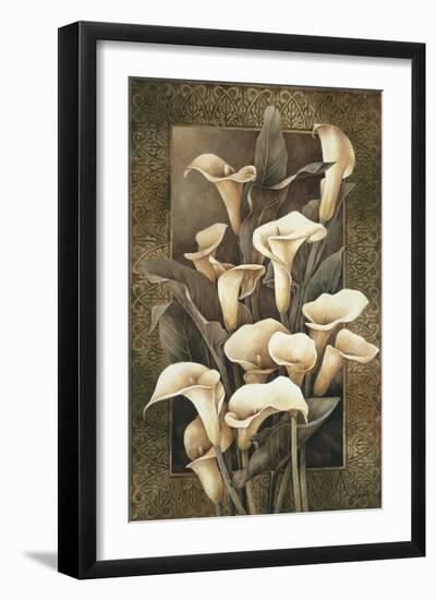 Golden Calla Lilies-Linda Thompson-Framed Giclee Print