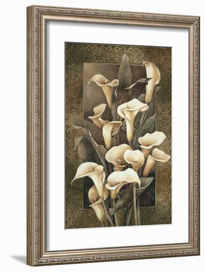 Golden Calla Lilies-Linda Thompson-Framed Giclee Print