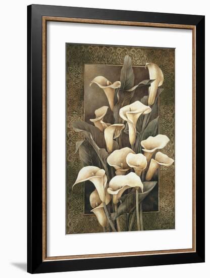 Golden Calla Lilies-Linda Thompson-Framed Giclee Print