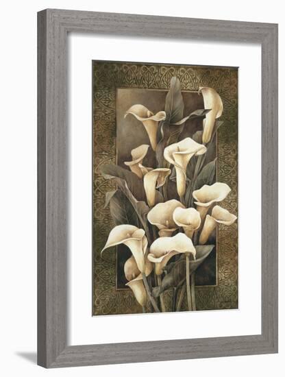 Golden Calla Lilies-Linda Thompson-Framed Giclee Print