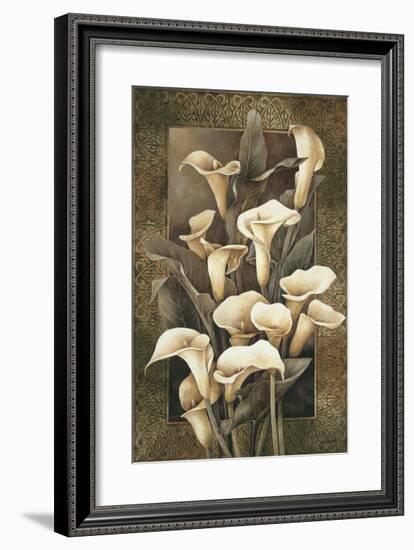 Golden Calla Lilies-Linda Thompson-Framed Giclee Print