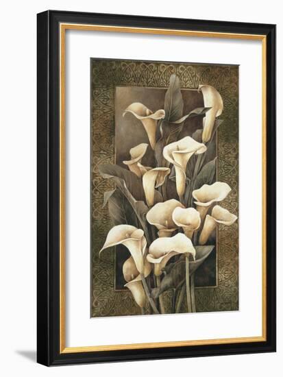 Golden Calla Lilies-Linda Thompson-Framed Giclee Print