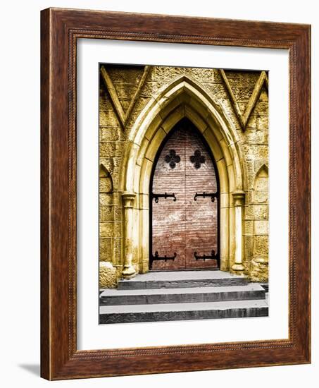 Golden Cathedral Door II-Bill Carson Photography-Framed Art Print