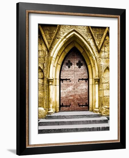 Golden Cathedral Door II-Bill Carson Photography-Framed Art Print