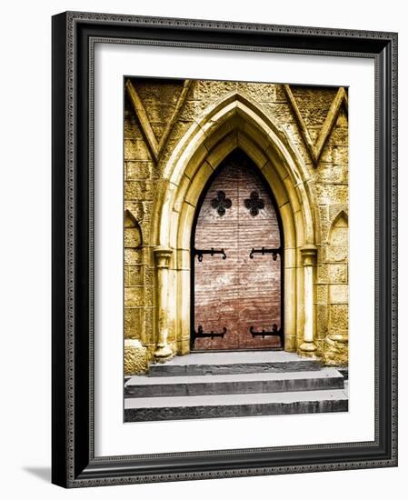 Golden Cathedral Door II-Bill Carson Photography-Framed Art Print