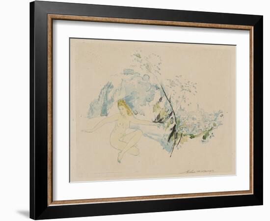 Golden City (Colour Litho)-Arthur Bowen Davies-Framed Giclee Print