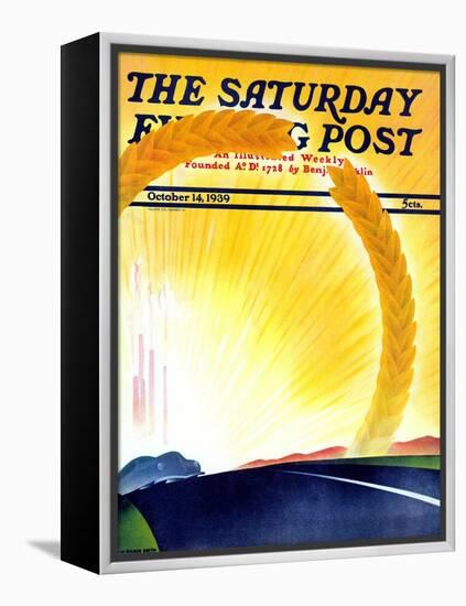 "Golden City," Saturday Evening Post Cover, October 14, 1939-H. Wilson Smith-Framed Premier Image Canvas