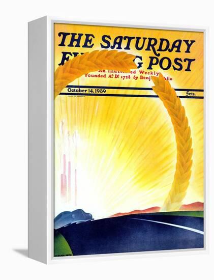 "Golden City," Saturday Evening Post Cover, October 14, 1939-H. Wilson Smith-Framed Premier Image Canvas