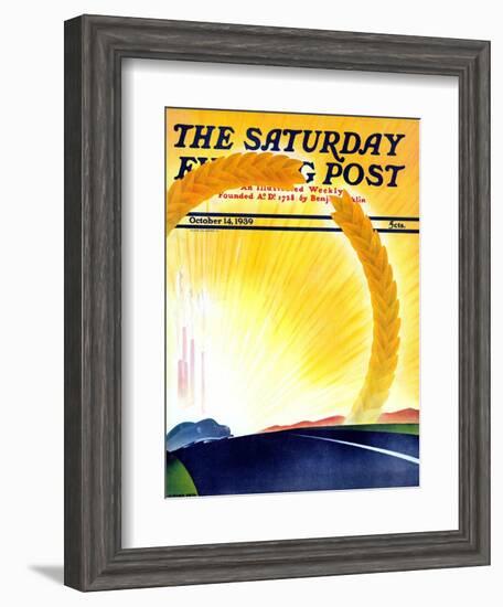 "Golden City," Saturday Evening Post Cover, October 14, 1939-H. Wilson Smith-Framed Giclee Print