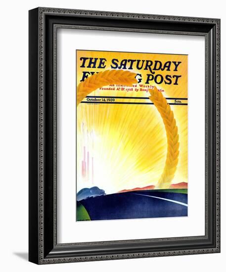 "Golden City," Saturday Evening Post Cover, October 14, 1939-H. Wilson Smith-Framed Giclee Print