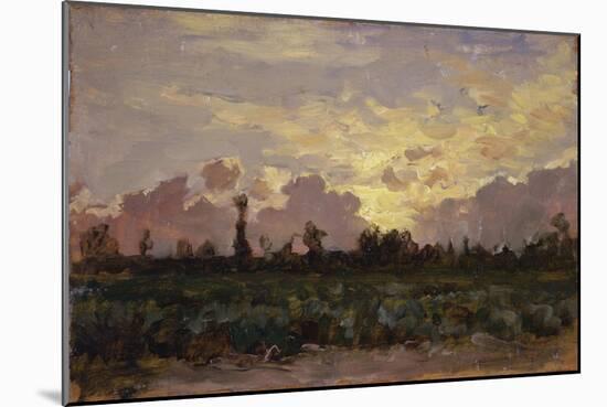 Golden Clouds, (Landscape at Dawn)-Demetrio Cosola-Mounted Art Print