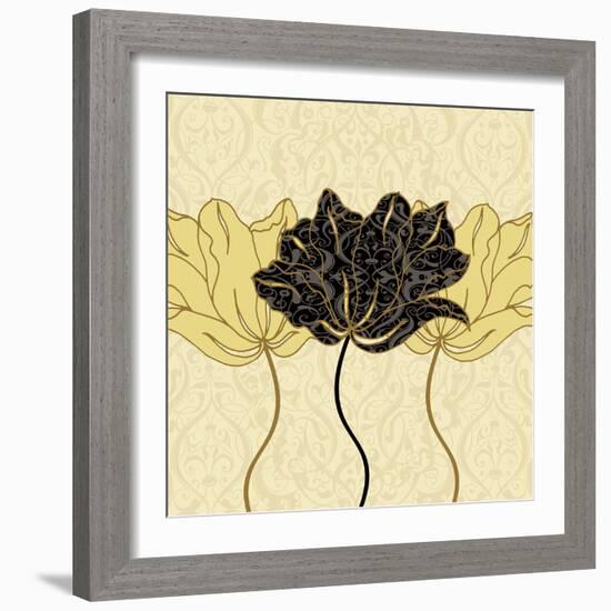 Golden Cluster I-Linda Wood-Framed Art Print