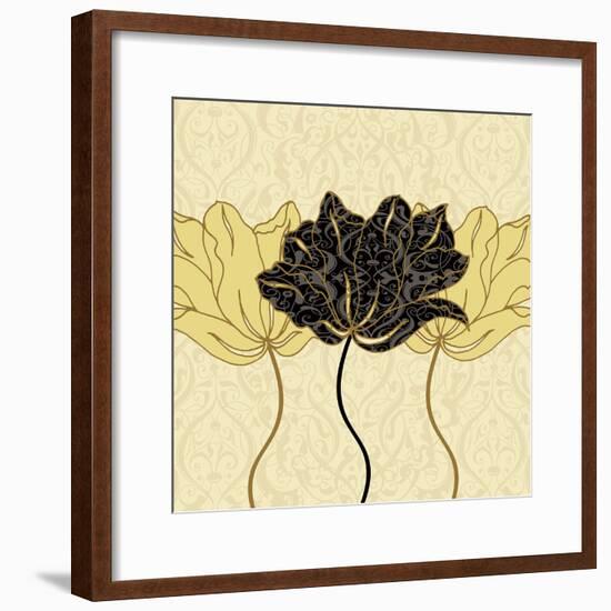 Golden Cluster I-Linda Wood-Framed Art Print