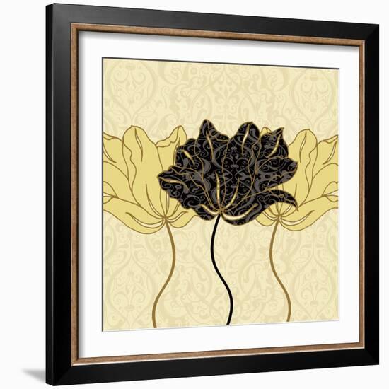 Golden Cluster I-Linda Wood-Framed Art Print