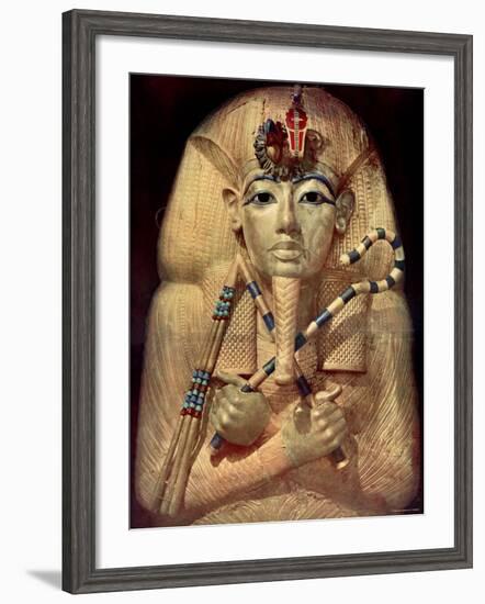 Golden Coffin of Egyptian King Tut Made in His Image-null-Framed Photographic Print