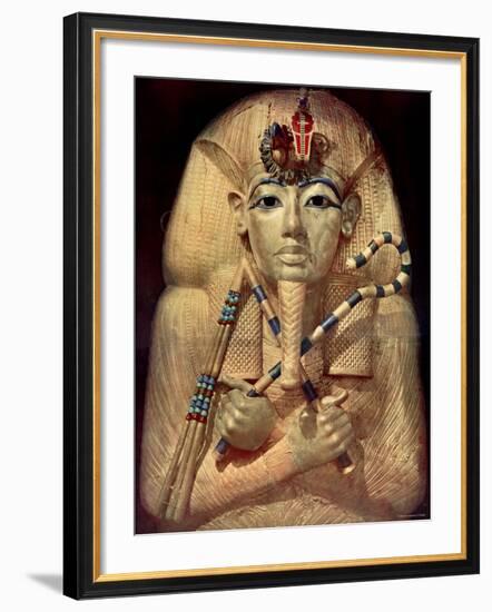 Golden Coffin of Egyptian King Tut Made in His Image-null-Framed Photographic Print