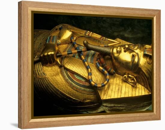 Golden Coffin of Tutahkhamun, Valley of the Kings, Egypt-Kenneth Garrett-Framed Premier Image Canvas
