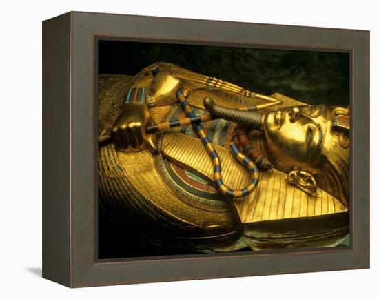 Golden Coffin of Tutahkhamun, Valley of the Kings, Egypt-Kenneth Garrett-Framed Premier Image Canvas