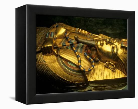 Golden Coffin of Tutahkhamun, Valley of the Kings, Egypt-Kenneth Garrett-Framed Premier Image Canvas