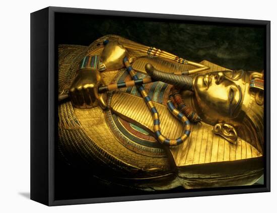 Golden Coffin of Tutahkhamun, Valley of the Kings, Egypt-Kenneth Garrett-Framed Premier Image Canvas