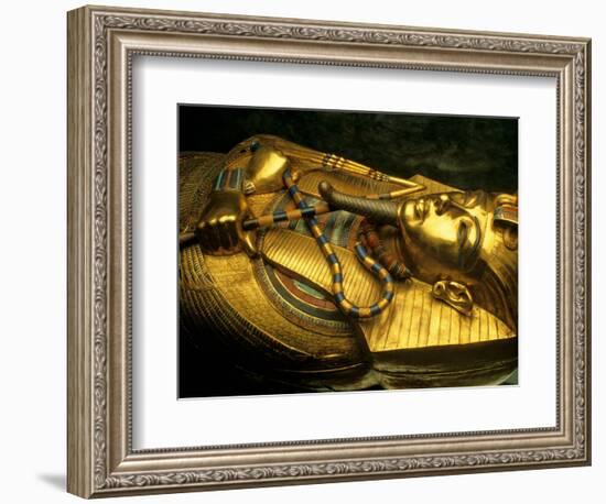 Golden Coffin of Tutahkhamun, Valley of the Kings, Egypt-Kenneth Garrett-Framed Photographic Print