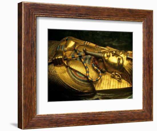 Golden Coffin of Tutahkhamun, Valley of the Kings, Egypt-Kenneth Garrett-Framed Photographic Print