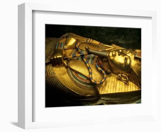 Golden Coffin of Tutahkhamun, Valley of the Kings, Egypt-Kenneth Garrett-Framed Photographic Print