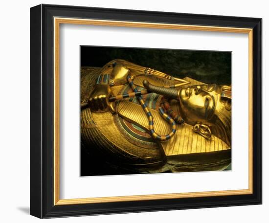 Golden Coffin of Tutahkhamun, Valley of the Kings, Egypt-Kenneth Garrett-Framed Photographic Print