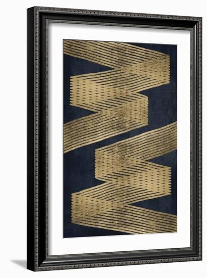 Golden Criss Cross 1-Denise Brown-Framed Art Print