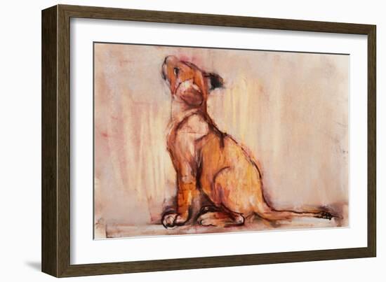 Golden cub, 2020, (pastel and pigment on paper)-Mark Adlington-Framed Giclee Print