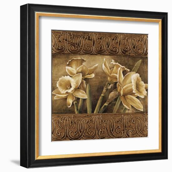 Golden Daffodils I-Linda Thompson-Framed Giclee Print