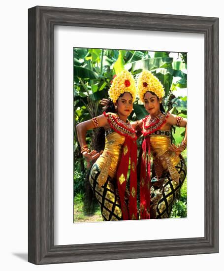 Golden Dancers in Traditional Dress, Bali, Indonesia-Bill Bachmann-Framed Photographic Print