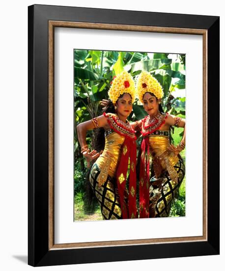 Golden Dancers in Traditional Dress, Bali, Indonesia-Bill Bachmann-Framed Photographic Print