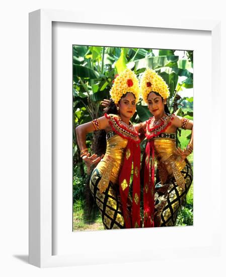 Golden Dancers in Traditional Dress, Bali, Indonesia-Bill Bachmann-Framed Photographic Print