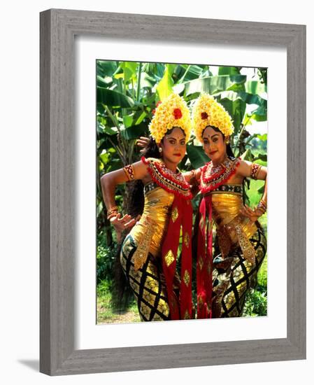 Golden Dancers in Traditional Dress, Bali, Indonesia-Bill Bachmann-Framed Photographic Print