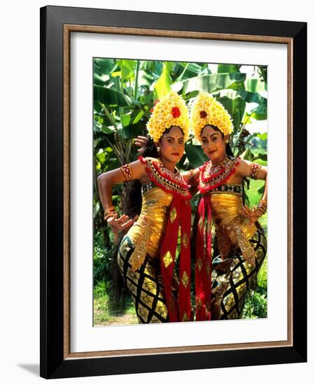 Golden Dancers in Traditional Dress, Bali, Indonesia-Bill Bachmann-Framed Photographic Print