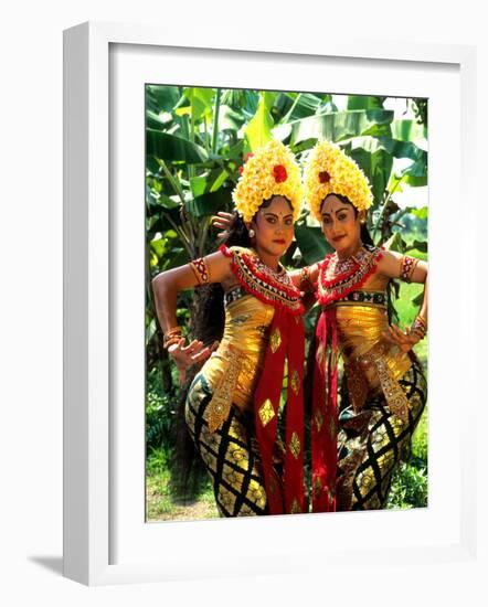 Golden Dancers in Traditional Dress, Bali, Indonesia-Bill Bachmann-Framed Photographic Print