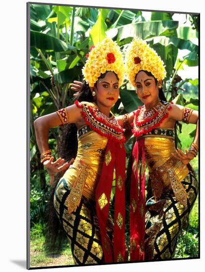 Golden Dancers in Traditional Dress, Bali, Indonesia-Bill Bachmann-Mounted Photographic Print