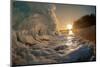 Golden Dawn-Shorebreak at sunrise, Breaking ocean wave, Kauai, Hawaii-Mark A Johnson-Mounted Photographic Print