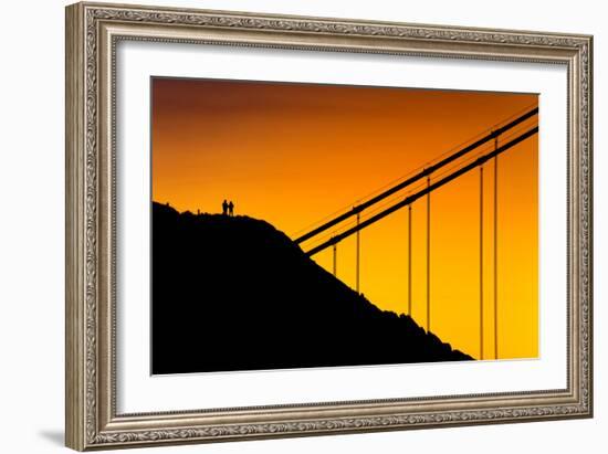 Golden Detail, Sunrise Light at Golden Gate Bridge, San Francisco-Vincent James-Framed Photographic Print