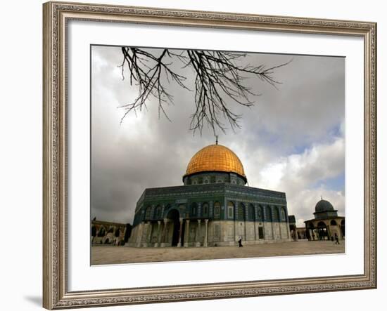 Golden Dome of the Rock Mosque inside Al Aqsa Mosque, Jerusalem, Israel-Muhammed Muheisen-Framed Photographic Print