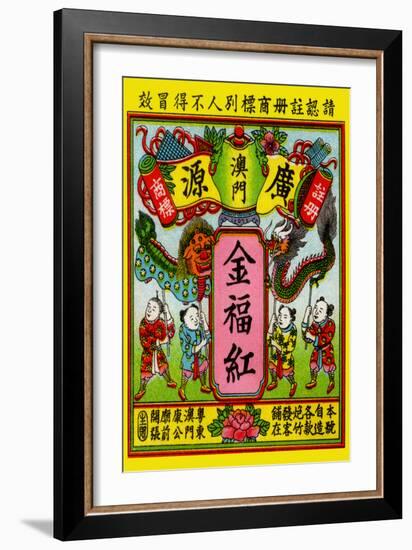 Golden Dragon-null-Framed Art Print