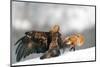 Golden Eagle and Red Fox-null-Mounted Art Print