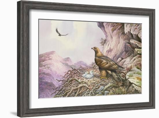 Golden Eagles at their Eyrie-Carl Donner-Framed Giclee Print