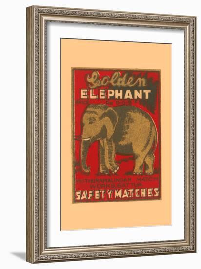 Golden Elephant-null-Framed Art Print
