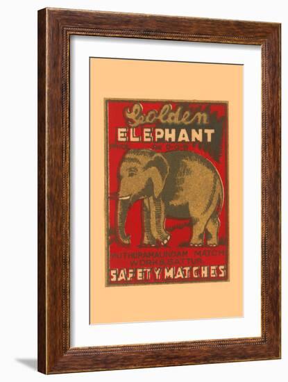 Golden Elephant-null-Framed Art Print